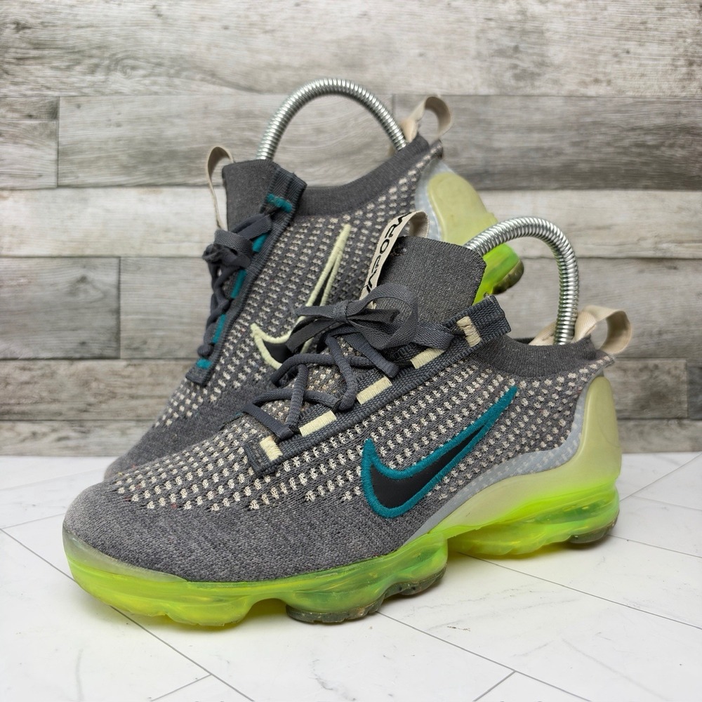 Nike Air Vapormax 2021 - Kids 4Y - FK Dark Grey Barely Volt DB1550-009
